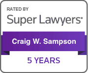 Rated By Super Lawyers | Craig W. Sampson | 5 Years